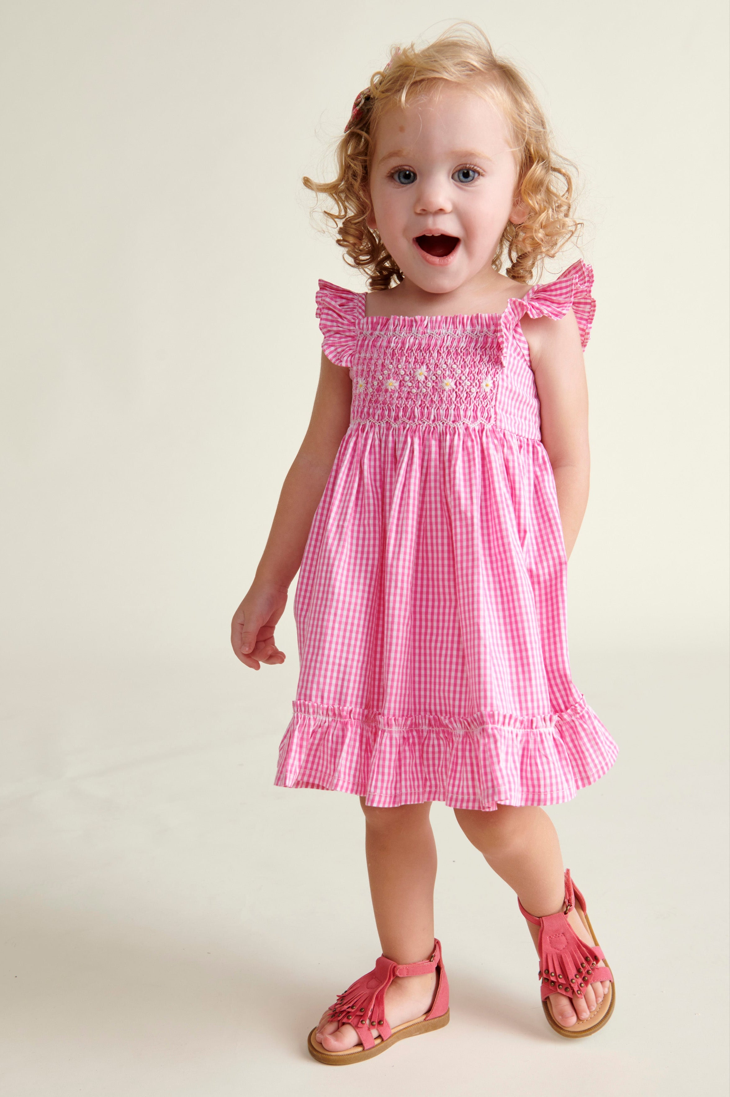 Hand-Smocked Baby Sun Dress - Alba