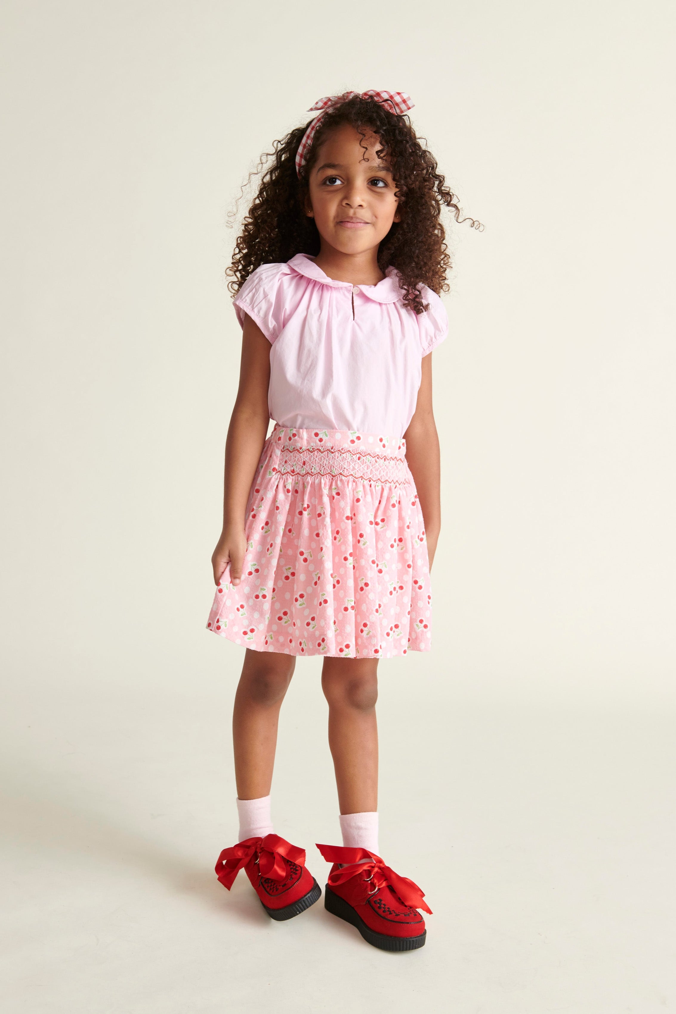 Hand-Smocked Girls Skirt - Annie