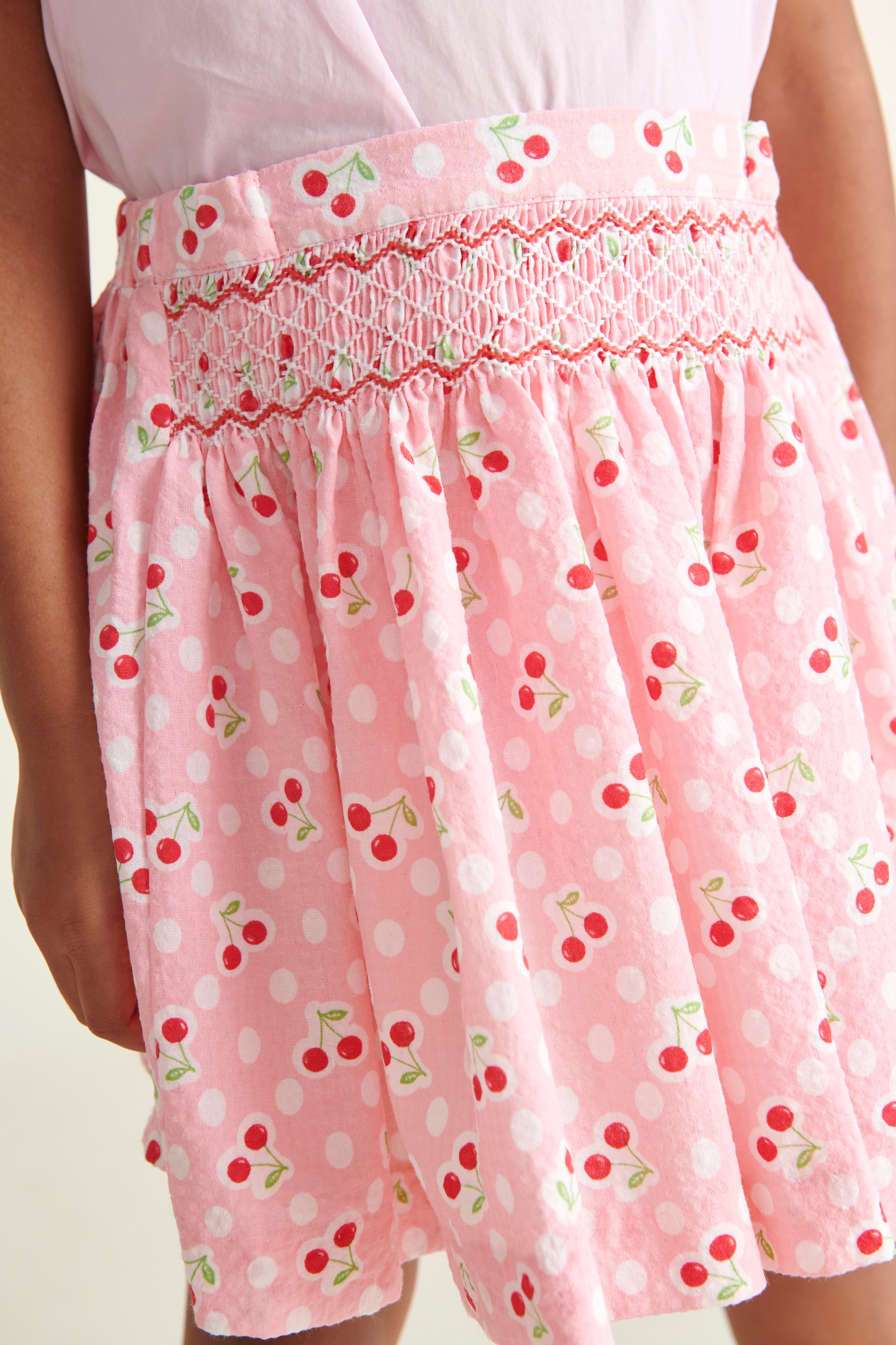 Hand-Smocked Girls Skirt - Annie