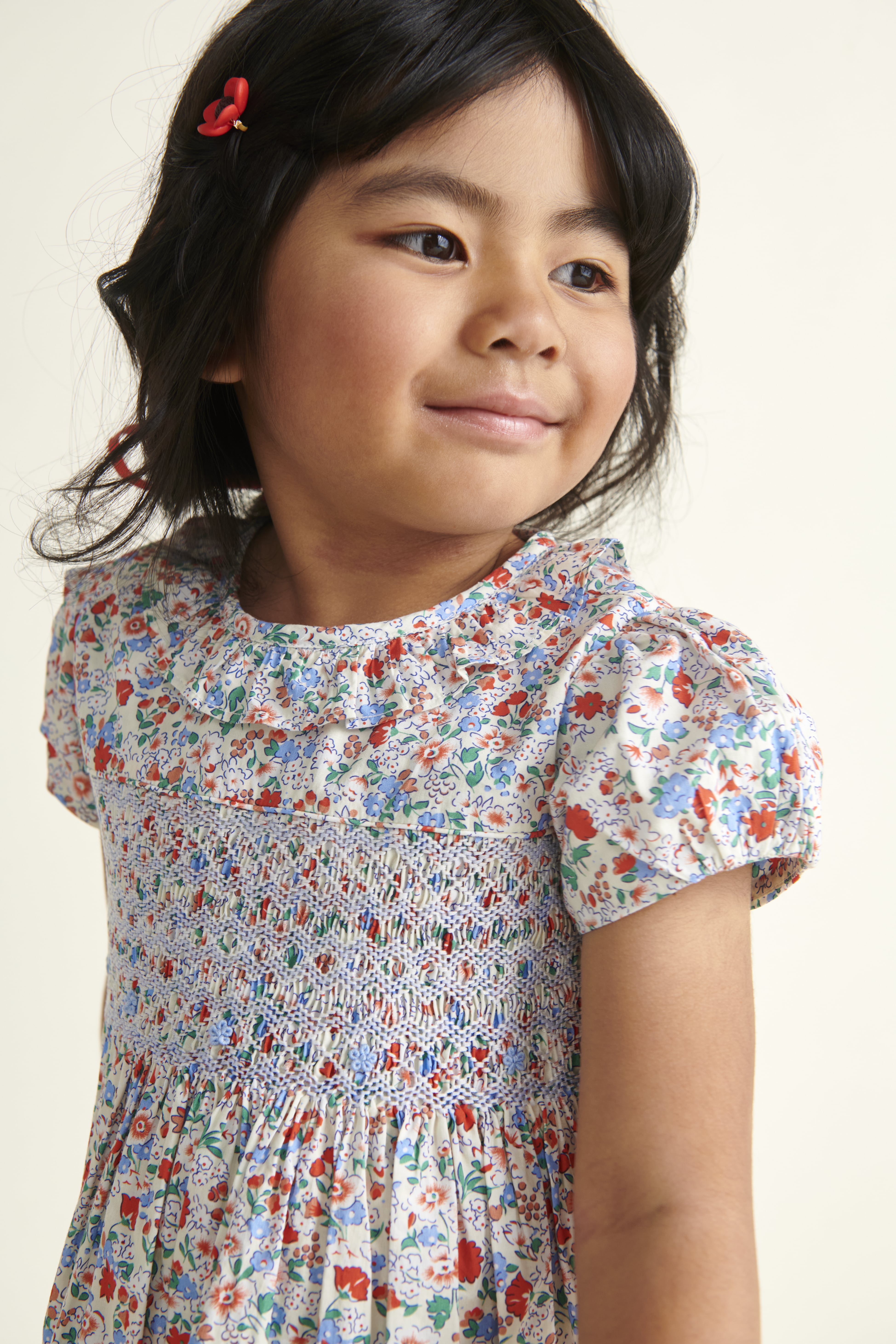 Hand-Smocked Girl Dress - Birdie