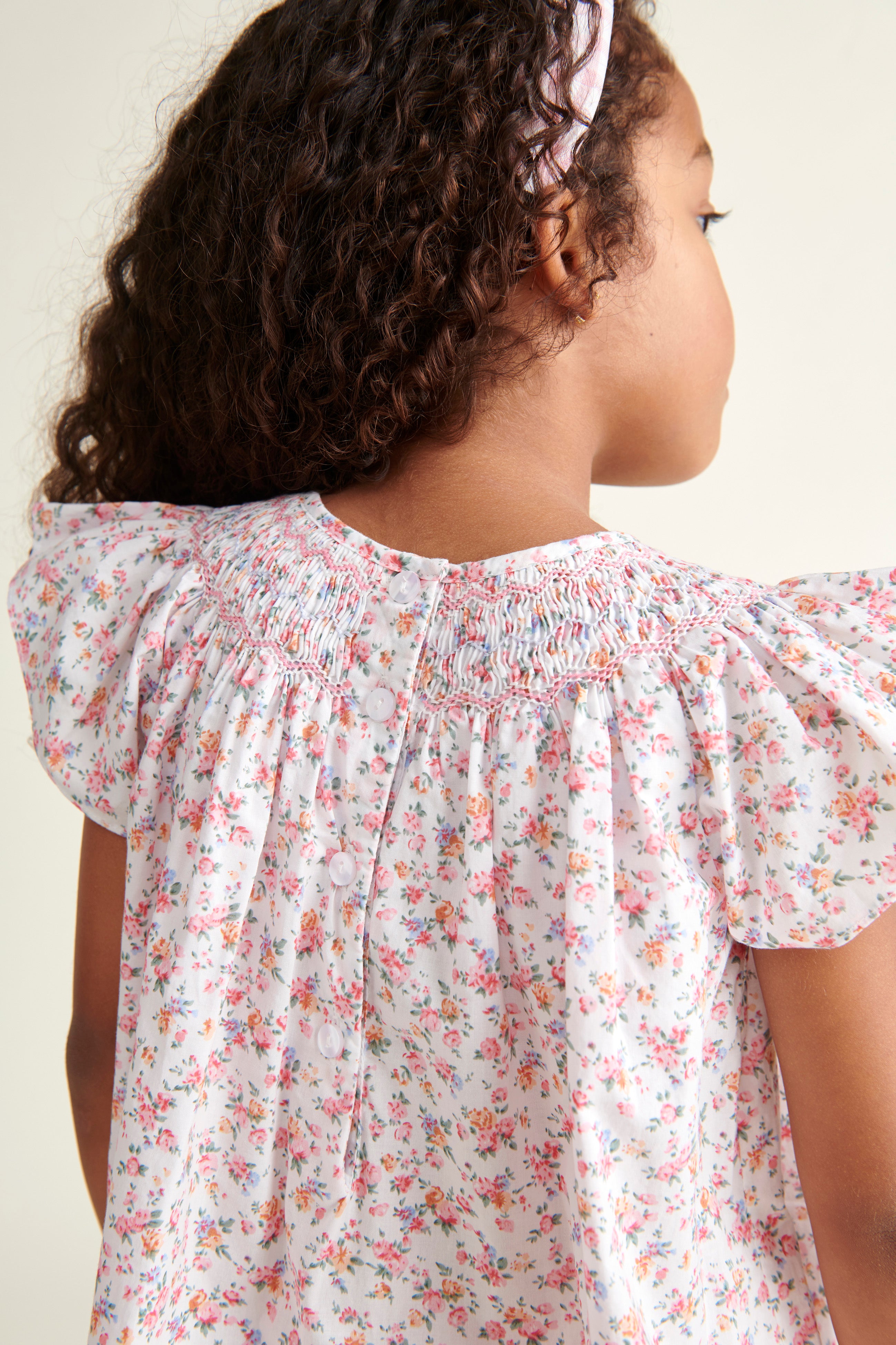 Hand-Smocked Girls Blouse - Amarantha