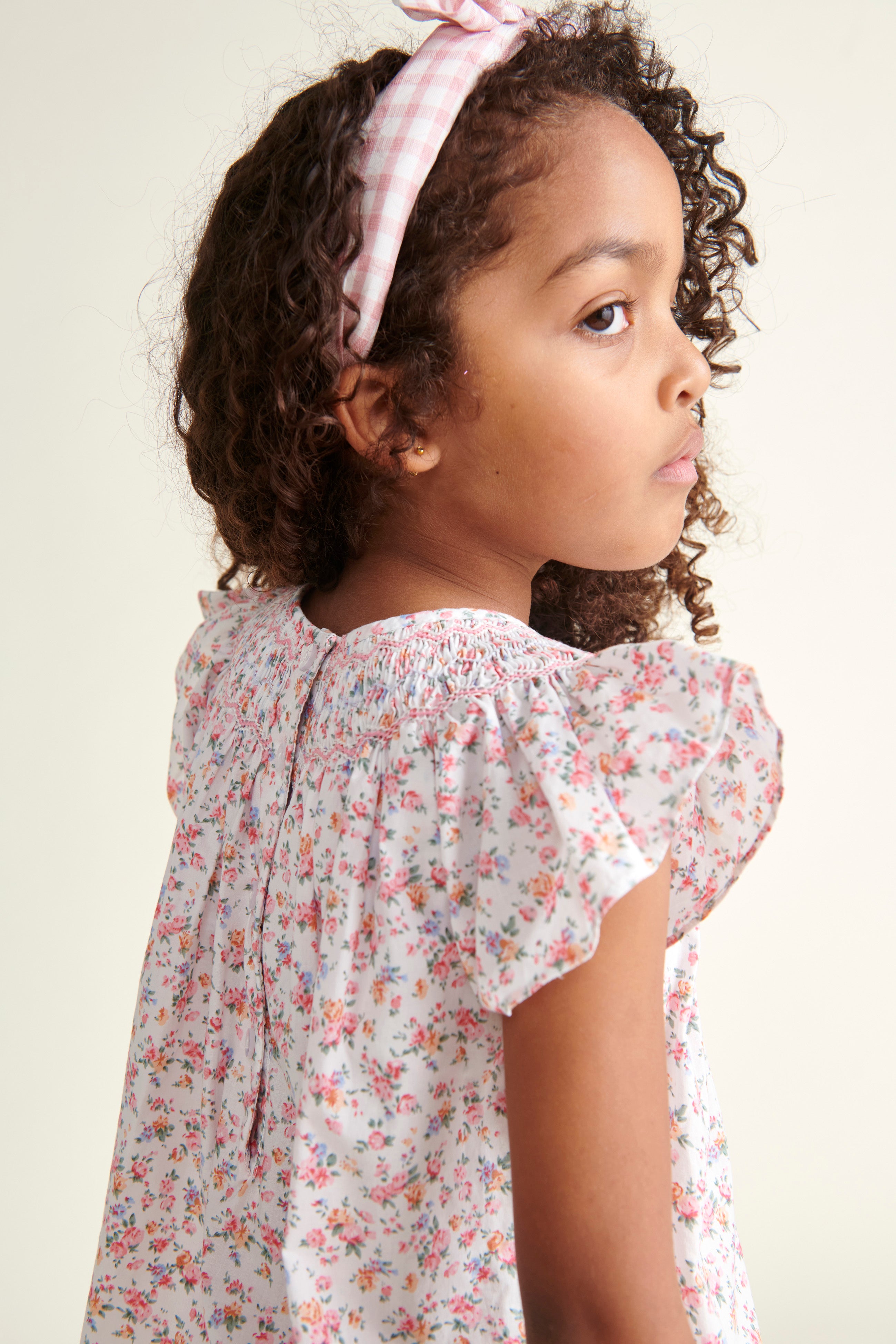 Hand-Smocked Girls Blouse - Amarantha