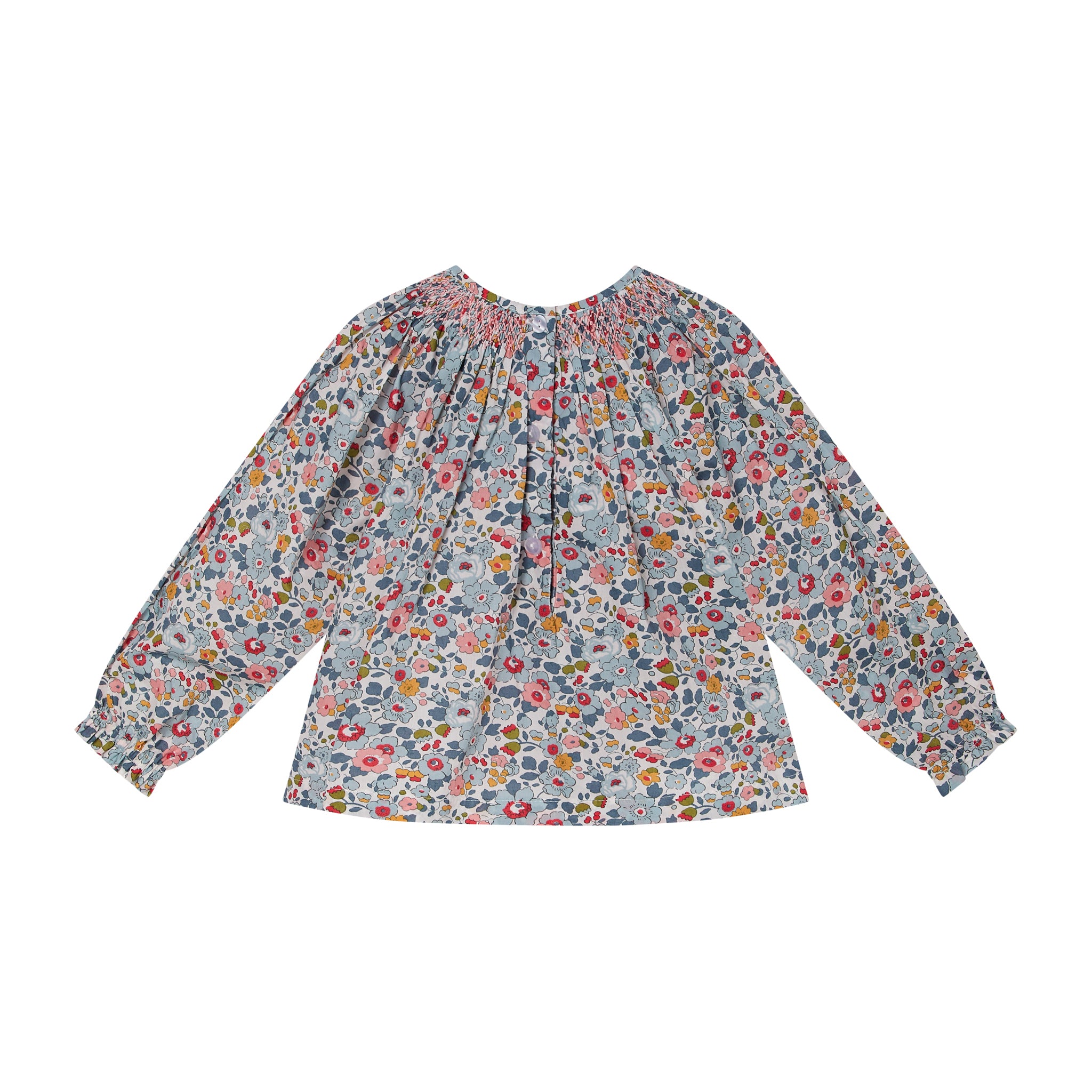 hand-smocked blouse made from Liberty fabric