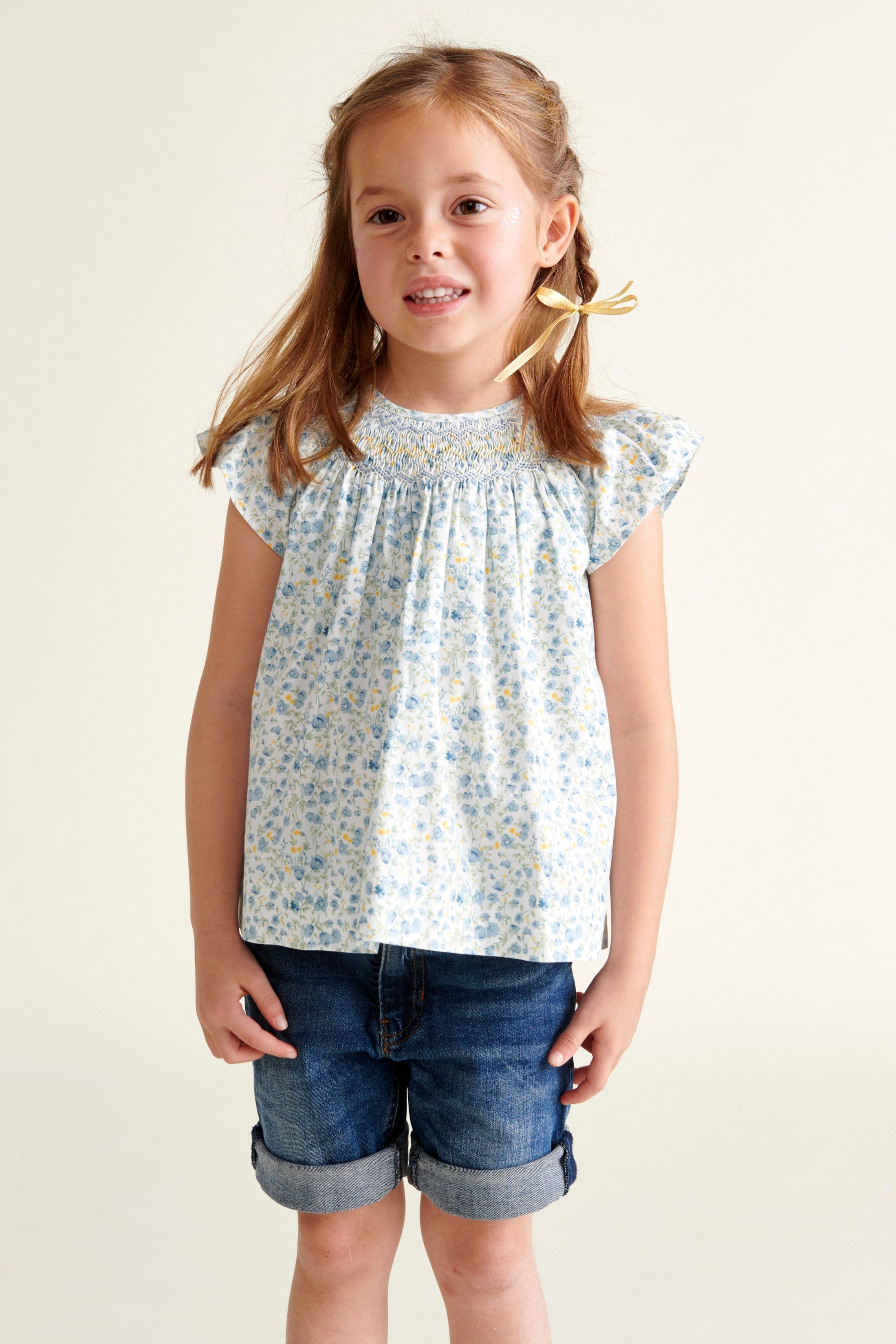 Hand-Smocked Girls Blouse - Ines