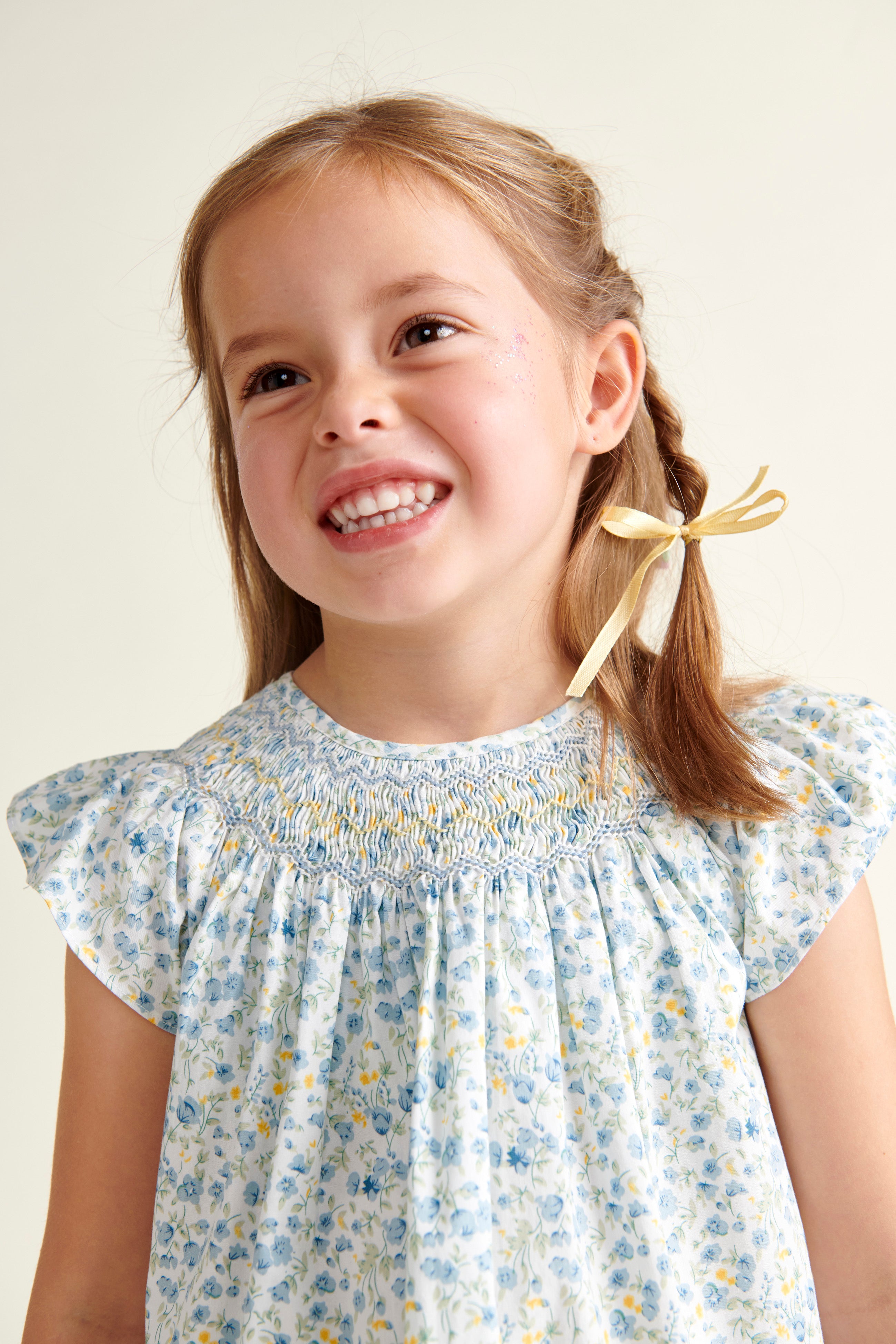 Hand-Smocked Girls Blouse - Ines