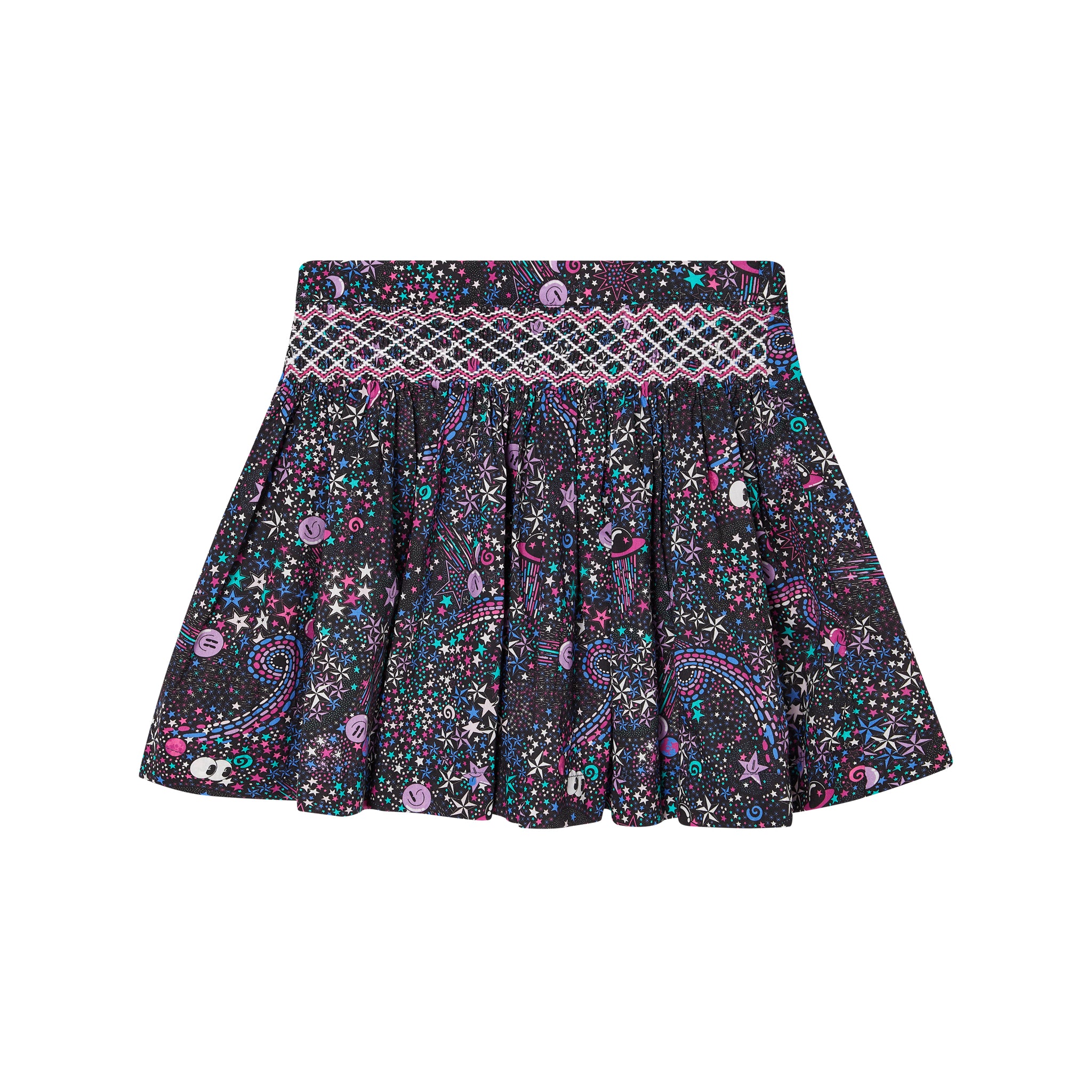 Made With Liberty Fabric Girl Smocked Skirt Joy 1 2y