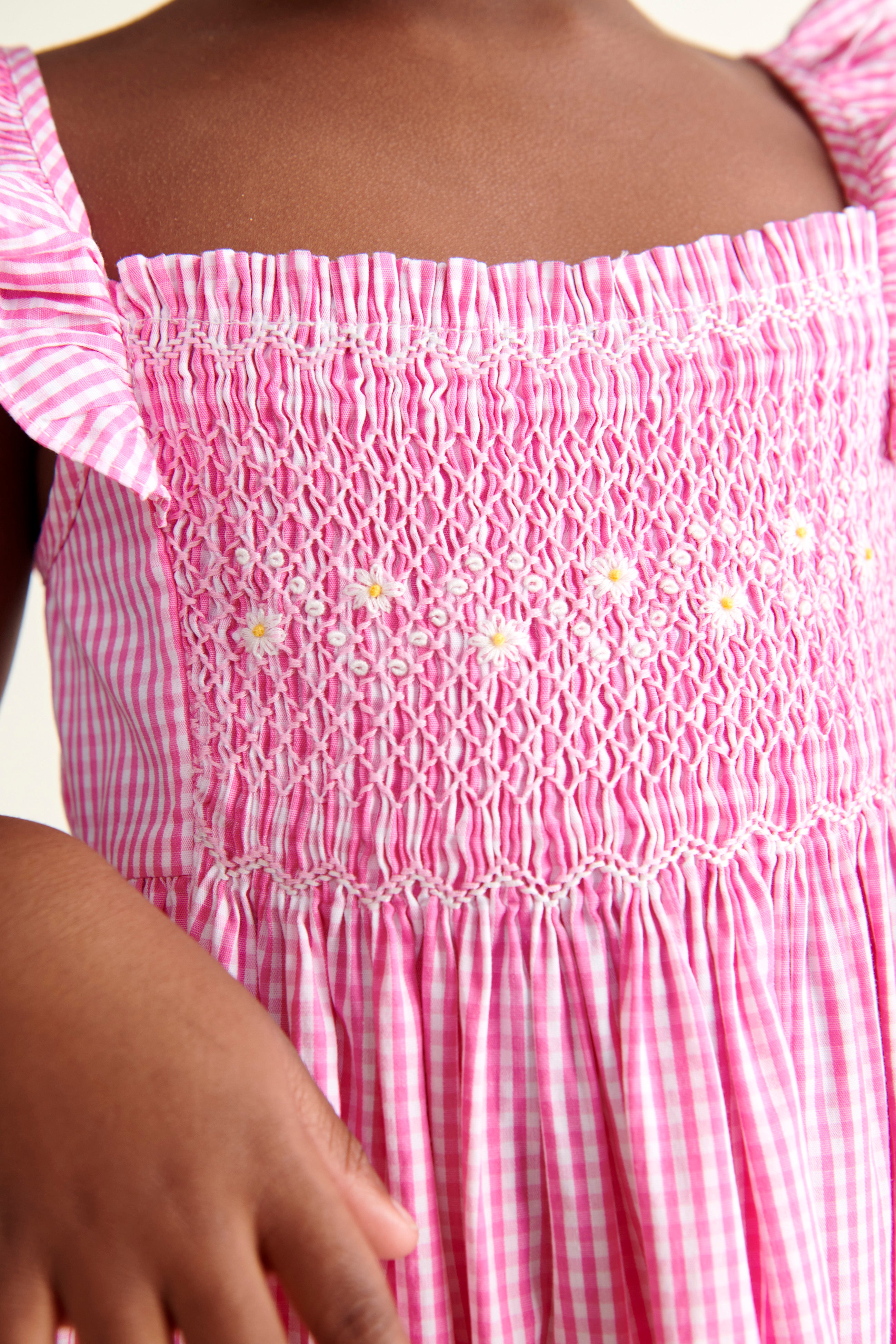 Hand-Smocked Girls Sundress - Lucy