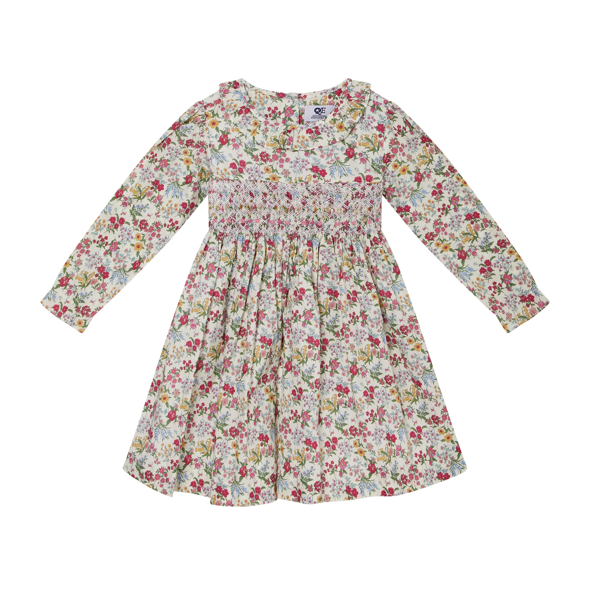 Smocked Girls Dress - Maple