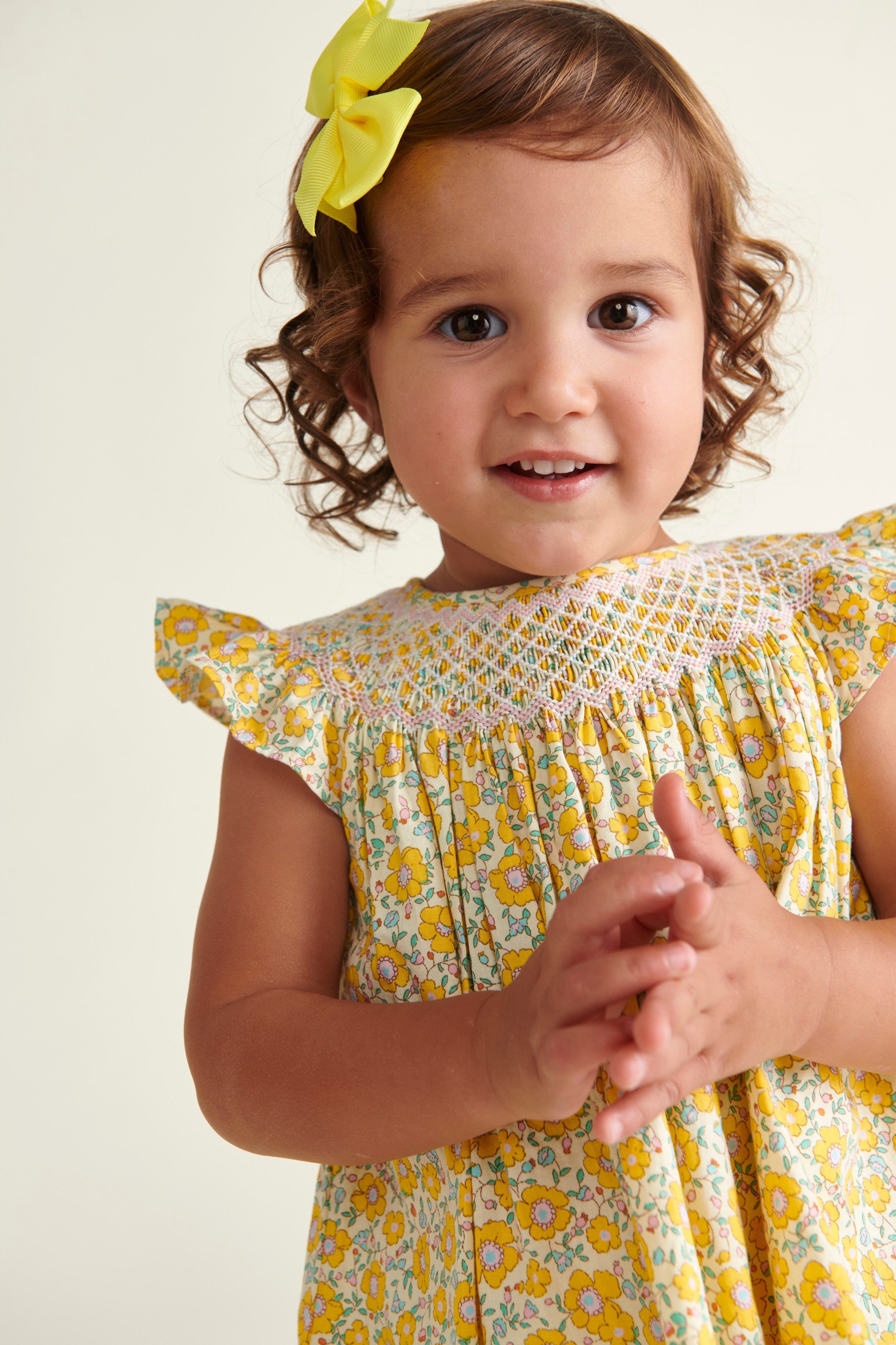 girl in smocked dress