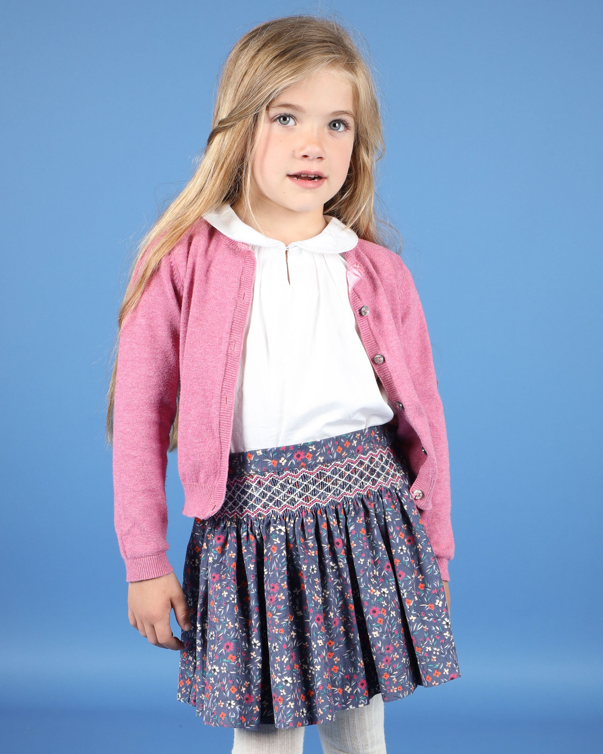 Smocked Girls Skirt - Natassia