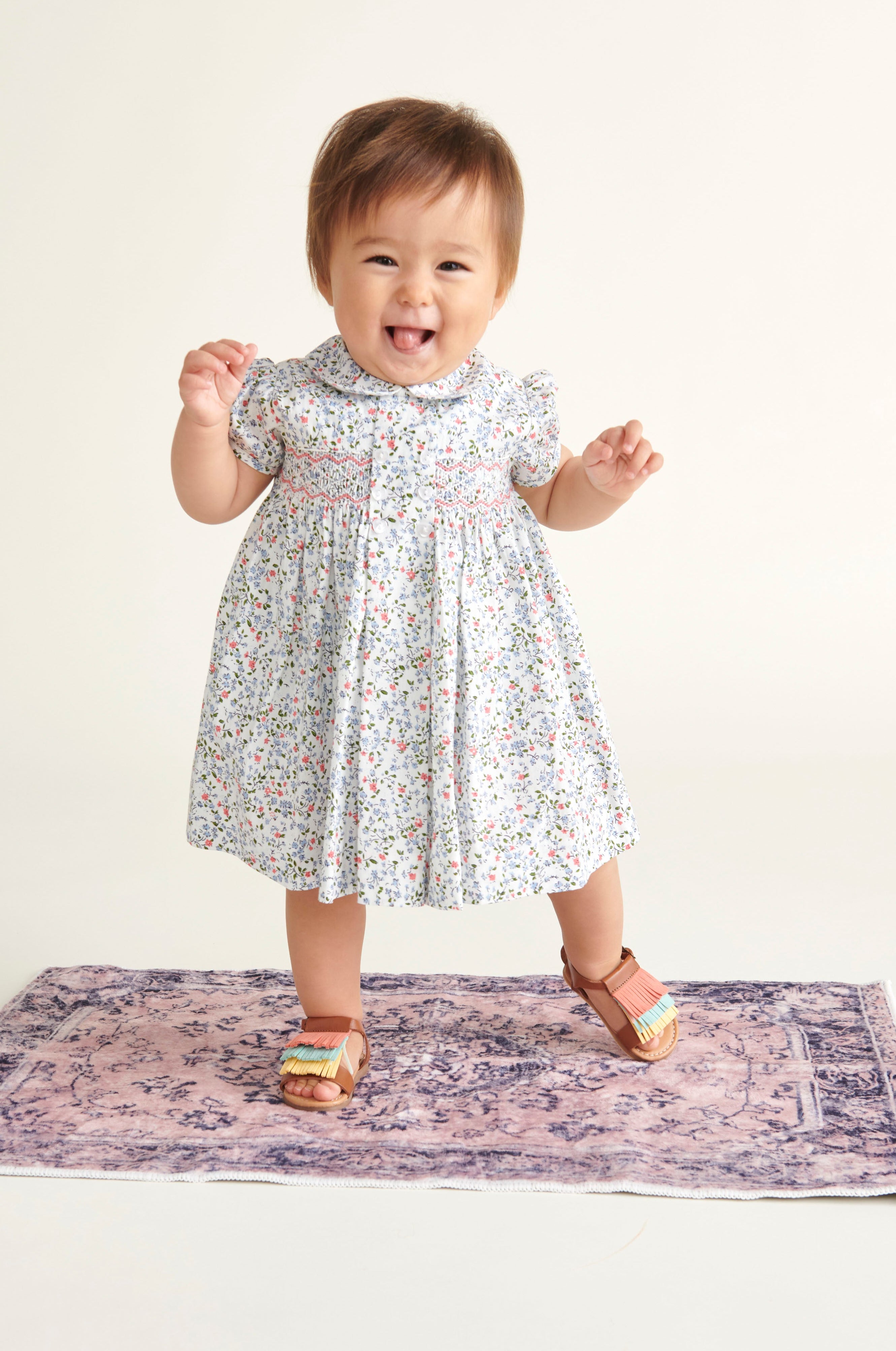 Hand-Smocked Baby Dress - Susie