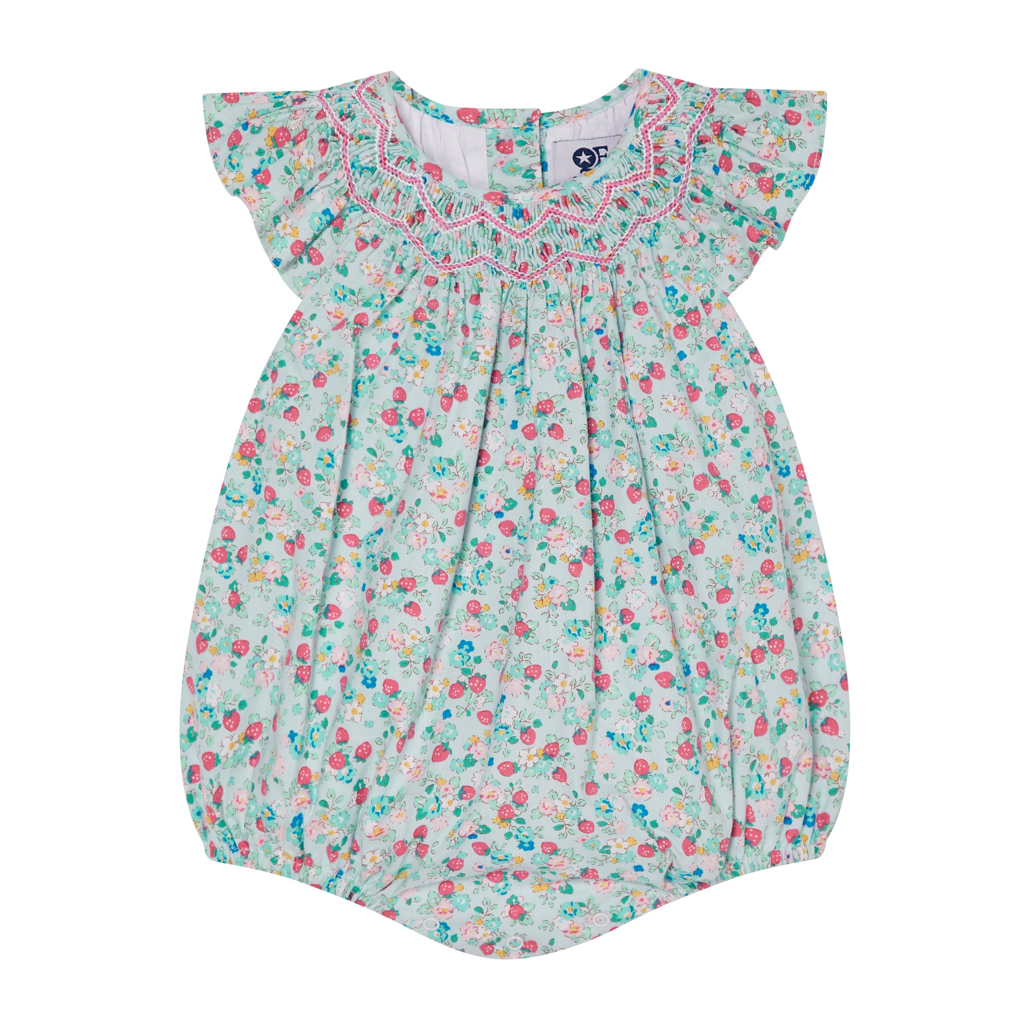 mint green and strawberry baby bubble, front