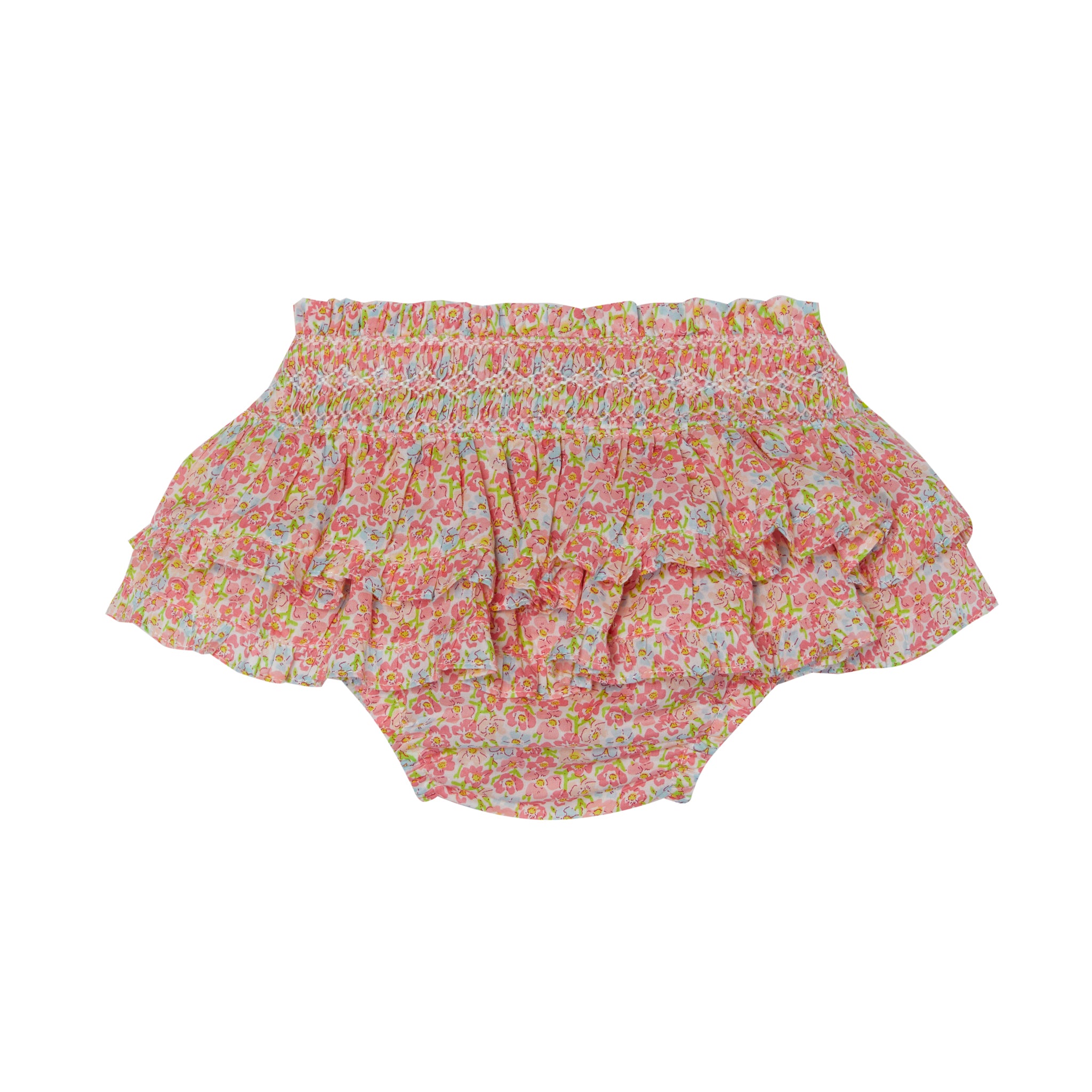 Pink blossom floral skort, front